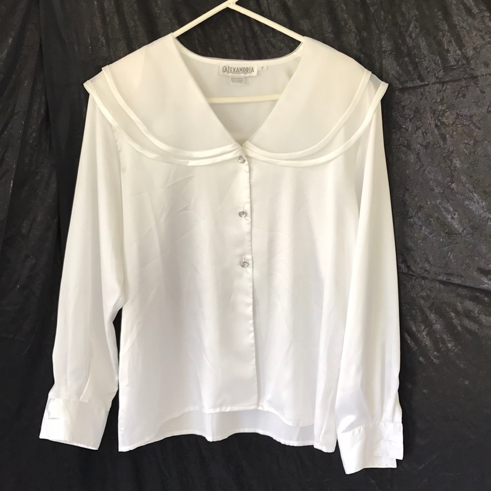 Alexandria silky white blouse